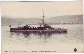 1900s PC France Destroyer Arbalete Photo Postcard