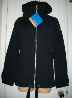 WOMENS SIZE SMALL COLUMBIA ARCH CAPE HOODED JACKET BLACK SUN 