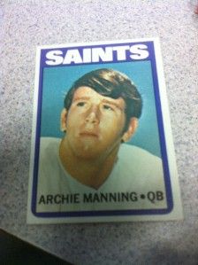 1972 topps archie manning rc card 55