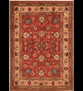 Area Rug Medium Persian Wool Tabriz 5 x 7 Persian Rugs