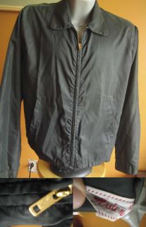 Vintage 1960s Mens arden 100% NYLON Blazer Zip Work Jacket 