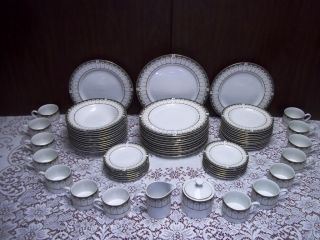   China Dinnerware Dishes Set 485 Ardsley 65pc Service for 12