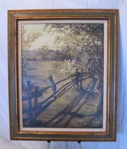 Original Early Signed Deloyht Arendt Oil Young Girl Tammy Framed 35 5 
