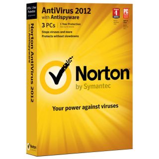    Norton AntiVirus 2012 with Antispyware 1 year protection for 3 PCs