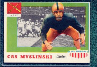   American Football 25 CAS Myslinski EX Army Black Knights Card