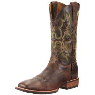 Ariat Mens Tombstone Square Toe Cowboy Boot Weathered Brown 10010285 