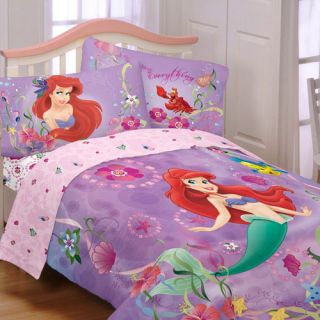   Mermaid Twin Full Comforter Princess Ariel Dance Blanket Decor