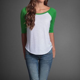 New Abercrombie Fitch Womens Shirt Arielle Long Sleeve Tee Shirt Top L 