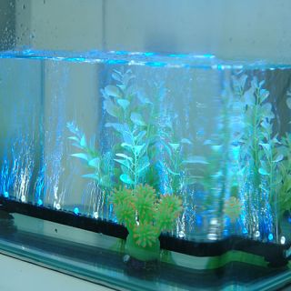 Aquarium Fish Tank Beaming Bubble Air Diffuser Submersible LED Light 