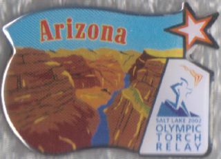 Nice 2002 Salt Lake City Arizona Olympic Torch Relay Pin
