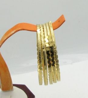 Super Cute 14k Gold Overlay Girls Bangle Bracelet Set for Ages 2 7 