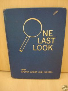 1987 Apopka Junior High School Apopka FL Yearbook