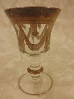 Arte Italica Medici 18K Gold Encrusted Water Glass Goblet