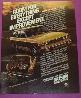 1978 DATSUN 510 WAGON Ad ArtROOM FOR EVERYTHING EXCEPT IMPROVEMENT 