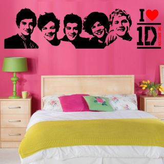 One Direction Wall Art Vinyl Room Sticker Transfer Decal 1D Fast 