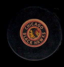 NHL Chicago Blackhawks Old Art Ross Converse Game Hockey Puck AHL IHL 