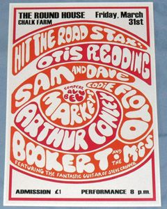 Otis Redding Concert Poster Sam Dave Booker T Stax Eurpoean Tour 1967 