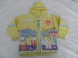 New from Peru Stunning Arpillera Zipper Jacket Toddler Size 4 Yellow 