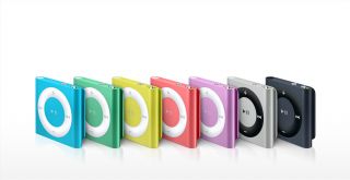 The colorful, clippable 5th Gen iPod Shuffle. With rounded buttons 