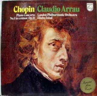 Inbal Claudio Arrau Chopin Piano Concerto No 1 LP Mint