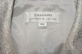 Tahari Arthur s Levine Brocade Metallic Skirt Suit Size 18W