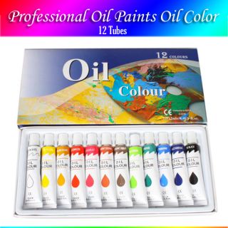  Oil Paint Oil Color Painting Pigment 12 Tubes 12ml Artist Art 