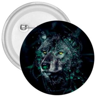 Artistic Wolf   Button/Badge/Pinback (Wholesale Prices)  MM1022