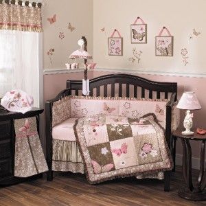   Rose 6 Piece Crib Set Baby Girl Nursery Bedding Crib Set New