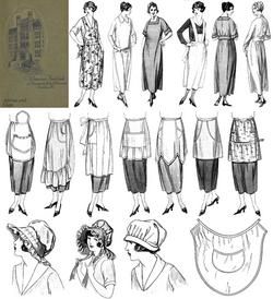 1923 Flapper Era Aprons Dust Caps Sewing Reference Book DIY 