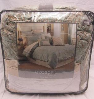   Home Bedford 4 Pieces King Bed Comforter Set Aqua