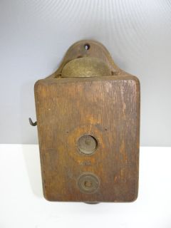 Antique Old Broken Wood Wooden Oak Unusual Small House Intercom Phone 