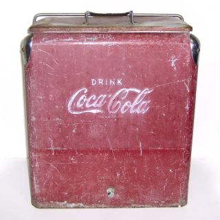  Coca Cola Metal Cooler by Temprite Mfg Co Arkansas City Kansas