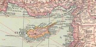 Turkey Asia Minor Middle East Old Antique Map 1903