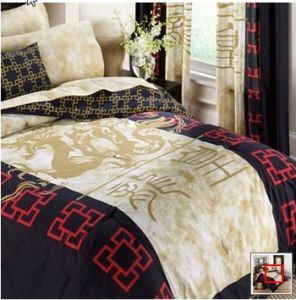 Oriental Asian Dragon King Comforter Sheet Bed in Bag