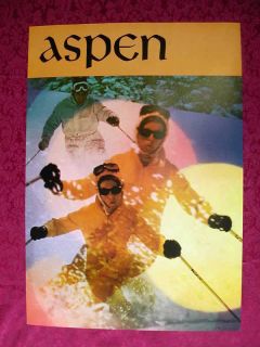 ORIGINAL1960s Aspen Ski Poster Vintage Female Skier