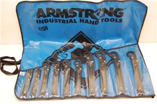 Armstrong 10 PC Ratcheting Flare Nut Wrench Set Standard