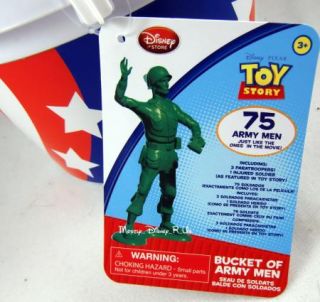   Toy Story Bucket O Soldiers Green Army Men 75pc Injured Soldier