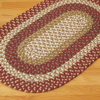 Braided Cotton Area Rug Casual Living Elegant Carpet Red Neutral in 18 