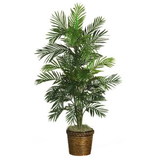 Nearly Natural 56 Areca Palm Silk Tree w Basket Tropical Plant Decor 