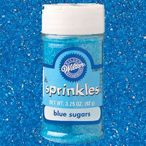 Wilton Blue Colored Sugars Sprinkle on Cakes Cookies 3 25oz Bottle 