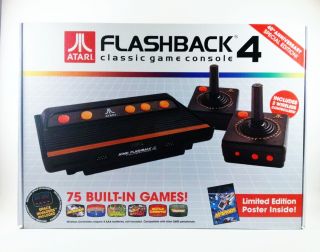 Atari Flashback 4 Classic Game Console 75 Games Poster 40th 