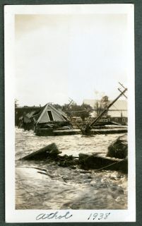 1938 Athol MA Flooding Flood Hurricane Photo Snapshot