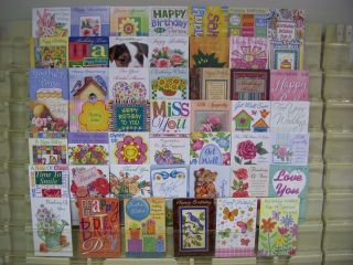 48 Greeting Cards Assorted Happy Birthday Get Well Aniversary Thank 