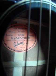 Gibson Arlo Guthrie LG 2 3 4 Size Acoustic Guitar 2003 Tobacco 
