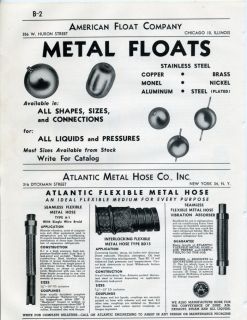 1956 Atlantic Metal Hose Co Inc Catalog Ad Asbestos