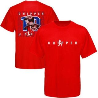 Chipper Jones Atlanta Braves 10 Name and Number Player T Shirt Red 
