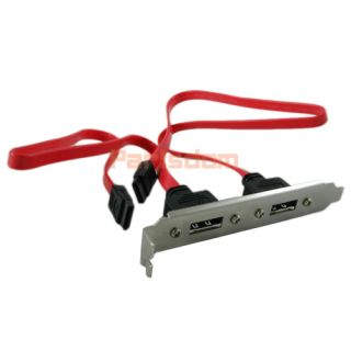 Port SATA Serial ATA Cable to eSATA Bracket Adapter