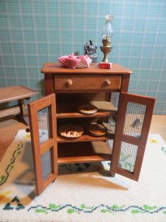 Dollhouse Miniature Furniture Artisan D2E Pie Safe with Pies EXTRAS 