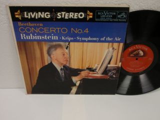 ARTUR RUBINSTEIN KRIPS Beethoven Concerto No 4 LP RCA LSC 2123 1s 1s 