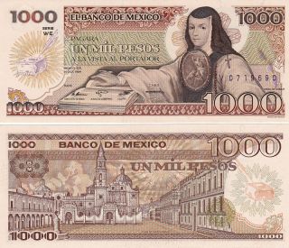 Mexico $ 1 000 Pesos Asbaje Oct 30 1984 UNC V0719690